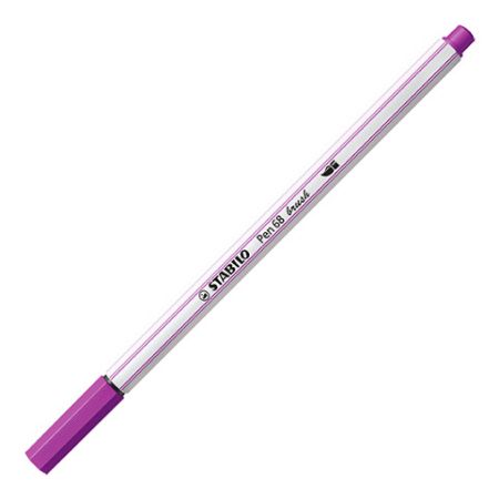 STABILO Prémiový vláknový fix s flexibilním štětcovým hrotem - Pen 68 brush - lila