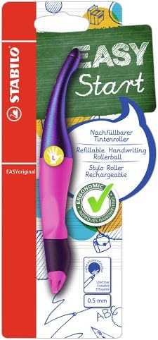 STABILO Ergonomický roller pro leváky - EASYoriginal Holograph Edition růžová - vč. bombič