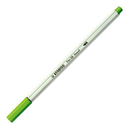 STABILO Prémiový vláknový fix s flexibilním štětcovým hrotem - Pen 68 brush - listová zele