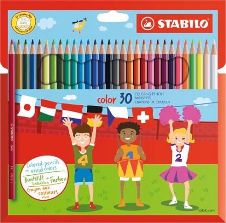 STABILO Pastelky - color - 30 ks sada - 30 různých barev vč. 4 neonových barev