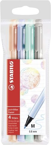 STABILO Liner na psaní - pointMax - 4 ks sada - 4 různé barvy