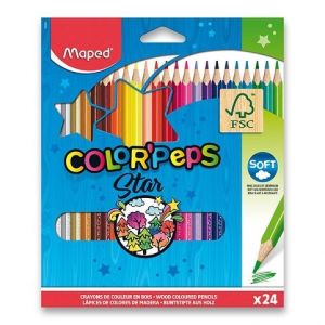 Pastelky Maped Color' Peps 24 barev (trojhranné)