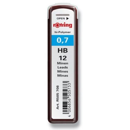 Náhradní tuhy do mikrotužky HB-0,7 mm 12 kusů (tuha) ROTRING