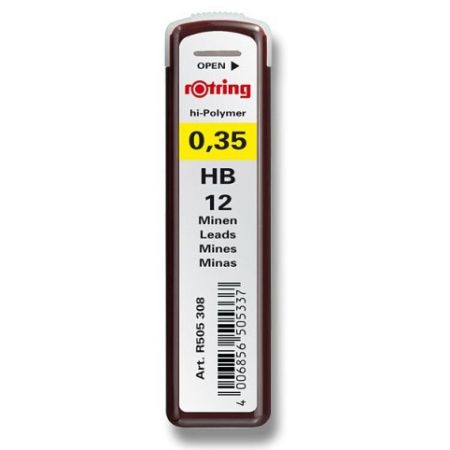 Náhradní tuhy do mikrotužky HB-0,35 mm 12 kusů (tuha) ROTRING