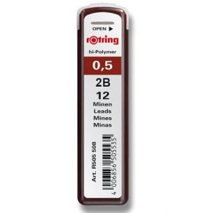 Náhradní tuhy do mikrotužky 2B-0,5 mm 12 kusů (tuha) ROTRING