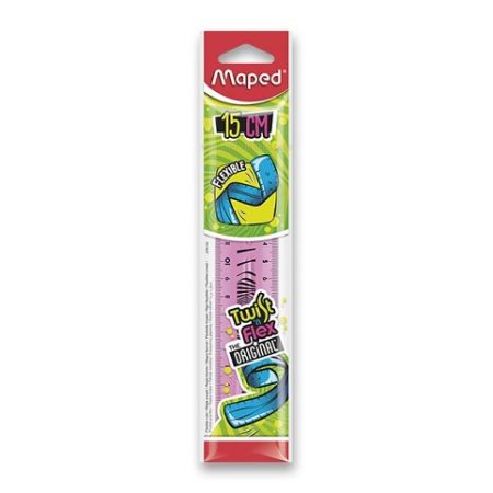 Pravítko Maped "Twist'n Flex" - 15 cm, mix barev