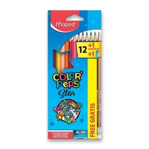 Pastelky MAPED Color Peps 12ks+tužka+ořezávátko