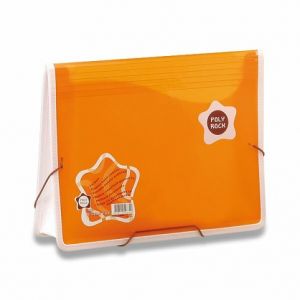 Aktovka Poly Rock A4, oranžová