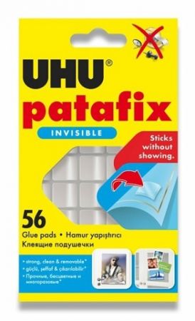 Lepící hmota UHU Patafix Clear průhledné polštářky 56ks