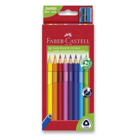 FABER Trojhranné pastelky Jumbo 10ks