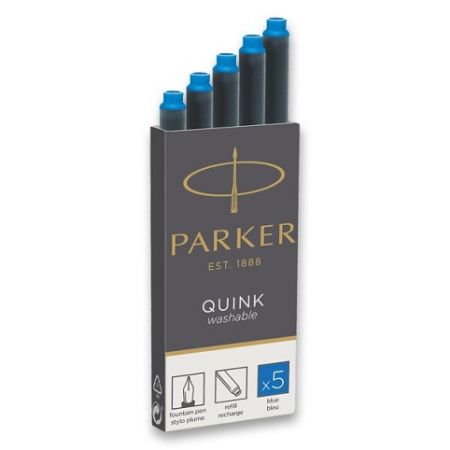 Inkoustové bombičky Parker ROYAL modré OMYVATELNÉ 5ks (do plnicích-plnících per PARKER)