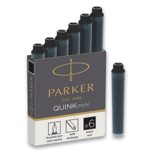 Inkoustové bombičky Parker ROYAL MINI černé 6ks (do plnicích-plnících per PARKER)