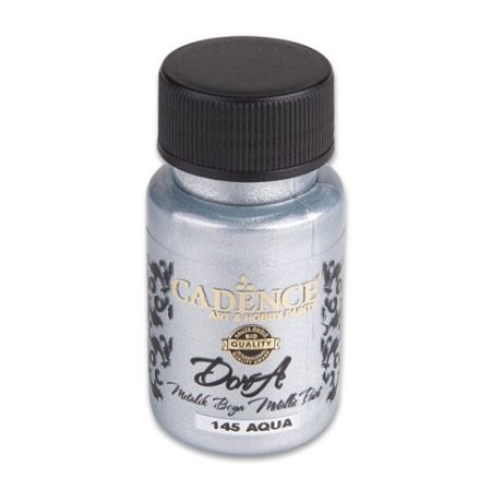 Akrylová metalická barva Cadence Dora Metallic 145 aqua modrá (stříbrná modrá)