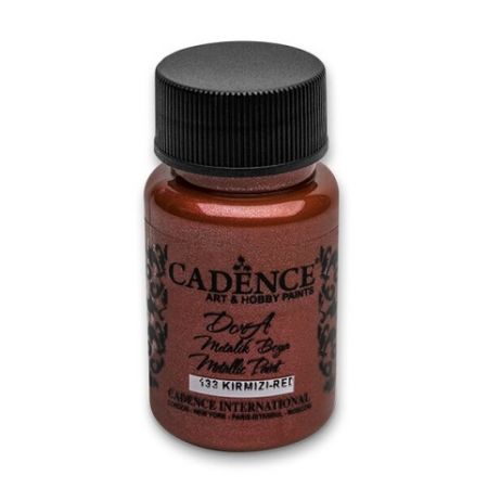 Akrylová barva Cadence Dora Metalic červená 50ml