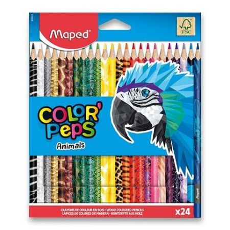 Pastelky MAPED Color' Peps Animals 24 barev
