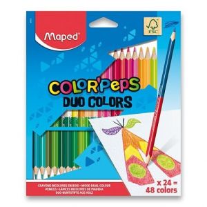 Pastelky trojboké MAPED Color Peps Duo 48 barev