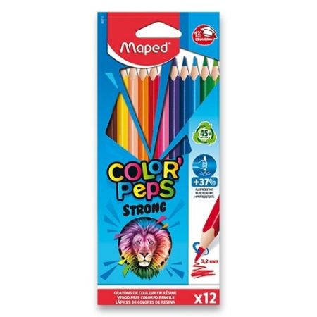 Pastelky Maped Color'Peps Strong 12 barev 