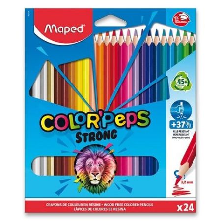 Pastelky Maped Color'Peps Strong 24 barev 