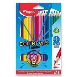 Pastelky Maped Color'Peps Strong 18 barev 