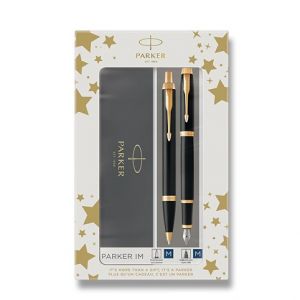 PARKER IM Black GT - sada, plnící pero a kuličková tužka