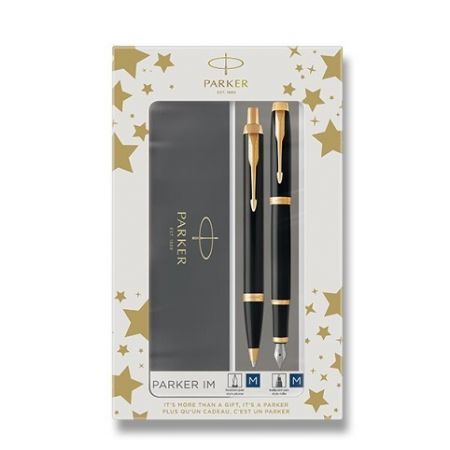 PARKER IM Black GT - sada, plnící pero a kuličková tužka