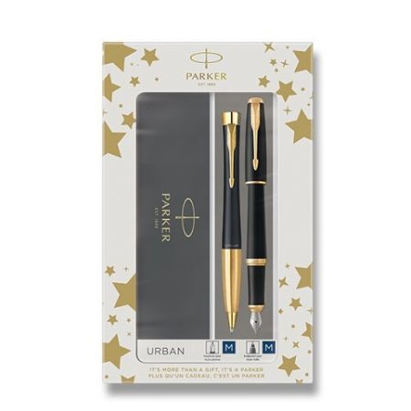 Parker Urban Matt Black CT sada plnicí pero a kuličková tužka