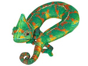 Chameleon/polštář cestovní plyšový 50cm 0m+ v sáčku