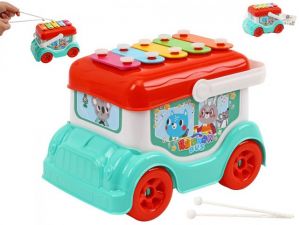 Autobus/xylofon 19cm volný chod 24m+ v síťce