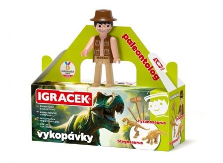 EFKO Igráček Paleontolog - figurka s vykopávkami dinosaurů Tyranosaura a Stegosaura