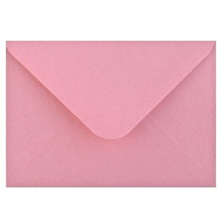 Obálka C6 11,2x15,8 cm metalická s ražbou, světle růžová