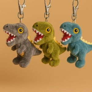 Roztomilý plyšový přívěsek dinosaurus