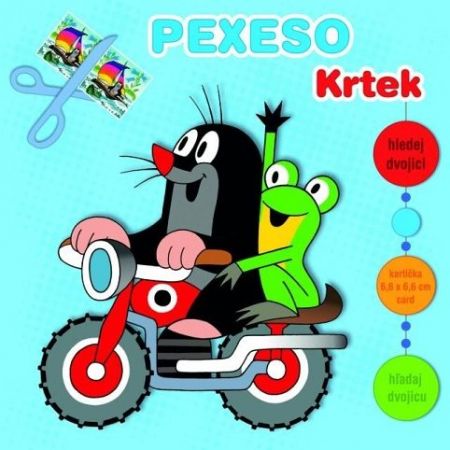 Pexeso v sešitu Krtek na motorce