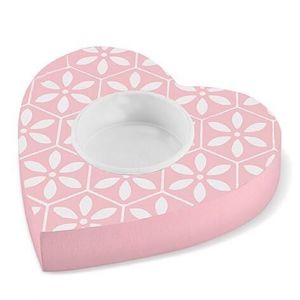 PAW svícen na čajovku CUTE HEART růžový