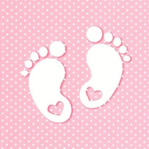 Ubrousky MAKI L (20ks) Little Feet Pink