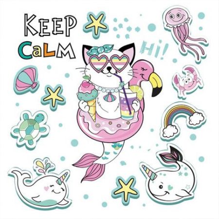 Ubrousky DAISY L (20ks) Mermaid Cat Vibes