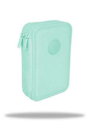 Penál 2 zipy Jumper Pastel Powder Mint - vybavený