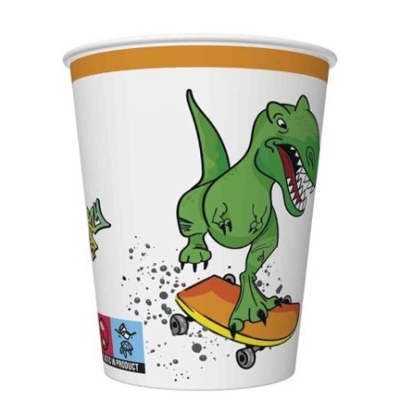 Papírový kelímek 0,25l Crazy Dino