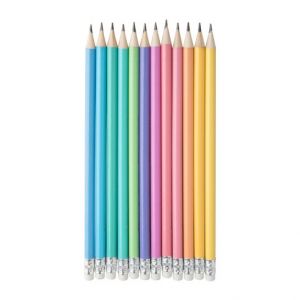 Tužka s gumou STRIGO HB kulatá - Pastel