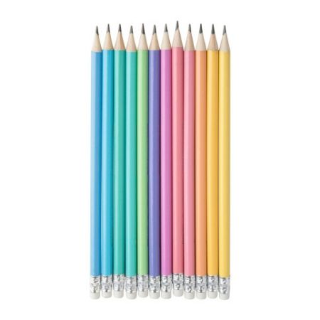 Tužka s gumou STRIGO HB kulatá - Pastel