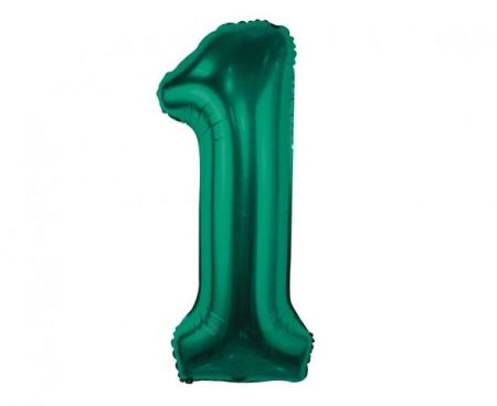 Balónek fóliový BEAUTY&amp;CHARM 85 cm lahvově zelený "1"