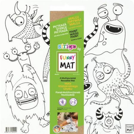Podložka na kreslení FUNNY MAT - Monsters + pastelky zdarma