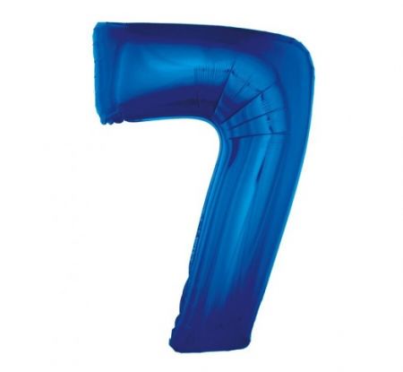 GD balónek fóliový 92cm "7" modrý