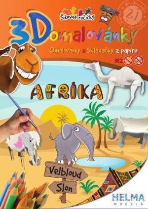 3D omalovánky OZ12 Afrika (velbloud, slo