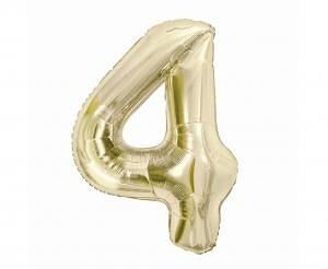 Balónek fóliový BEAUTY&CHARM 85 cm champagne "4"