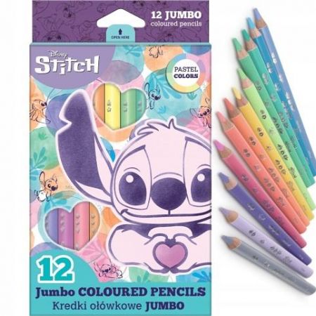 Pastelky JUMBO TRIO 12ks Stitch pastel