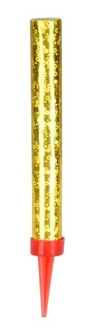Svíčka fontána 12 cm zlatá 1 ks