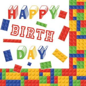 Ubrousky DAISY L (20ks) Building Blocks Birthday