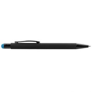 Propiska metal Talin Black soft touch černo-světlemodrá