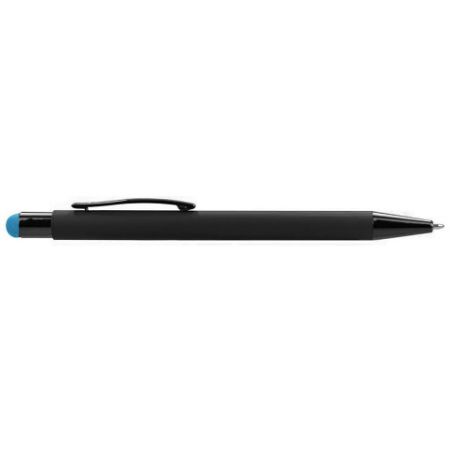 Propiska metal Talin Black soft touch černo-světlemodrá