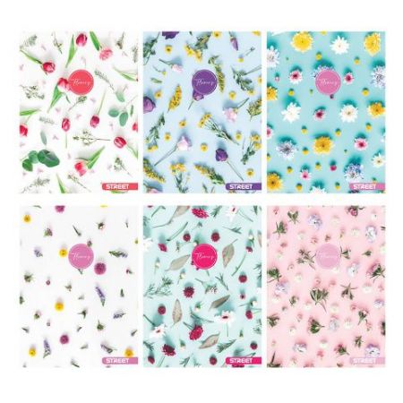 Sešit A5 54 listů Flowers linkovaný